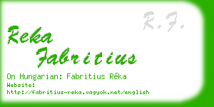 reka fabritius business card